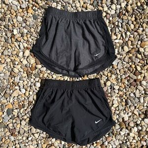 2 pairs NWOT Nike Dri Fit running shorts with liner Women’s XS
